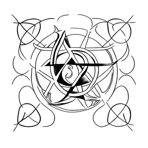 A Minimalist Tattoo Of The Deathly Hallows Symbol From Harry Potter