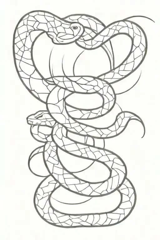 Simple Plain Snake Tattoo Within 20 Square Inch