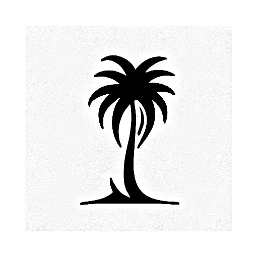 Palm Tree With Waves