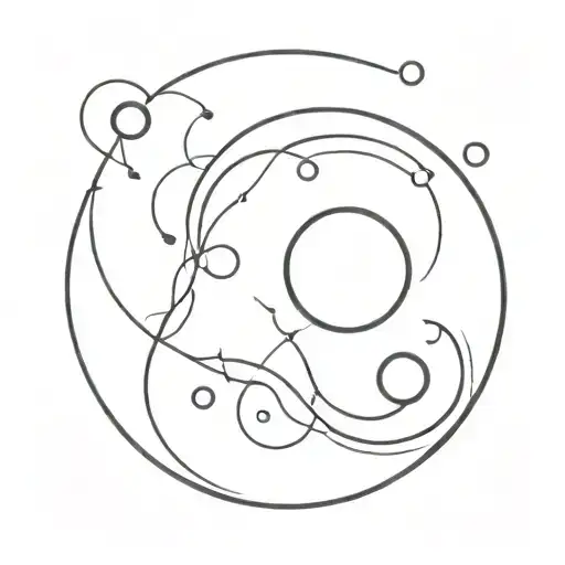 Dopamine And Serotonin Hormone Structure Yin Yang Symbol