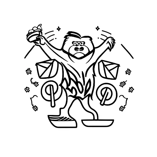 Bigfoot Holding A Pudding