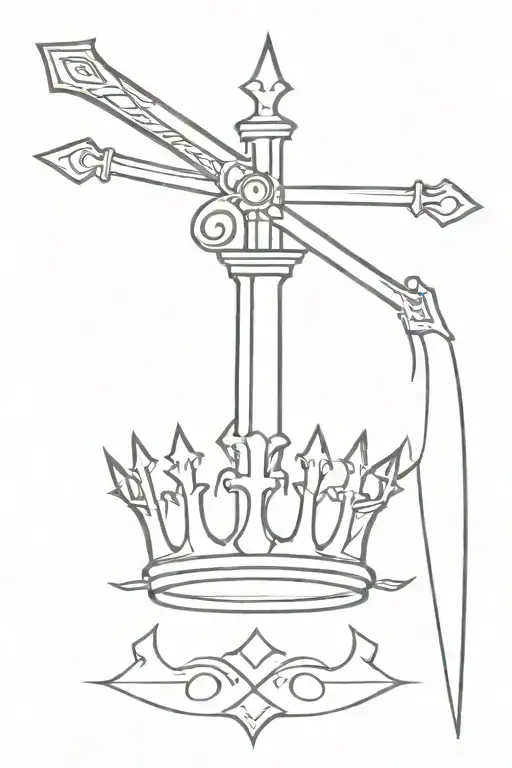 Sword Edgy Crown Hanging