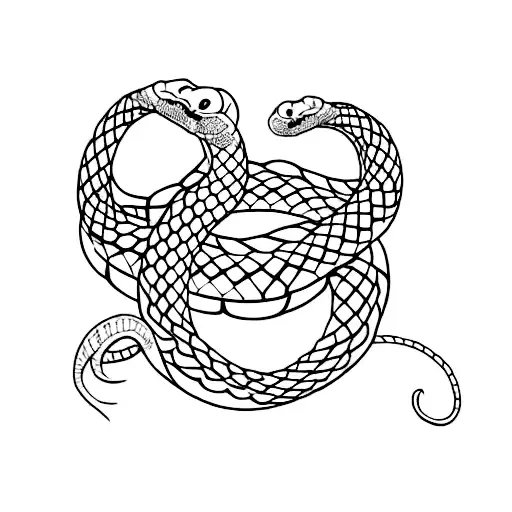Tattoo Of A Snake Blackwork