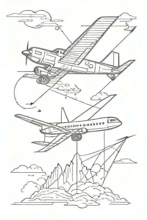 Aeroplane Flying And Arrow