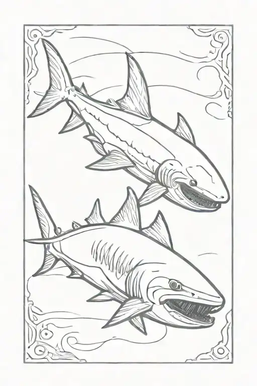 Bonnethead Shark Tattoo Design