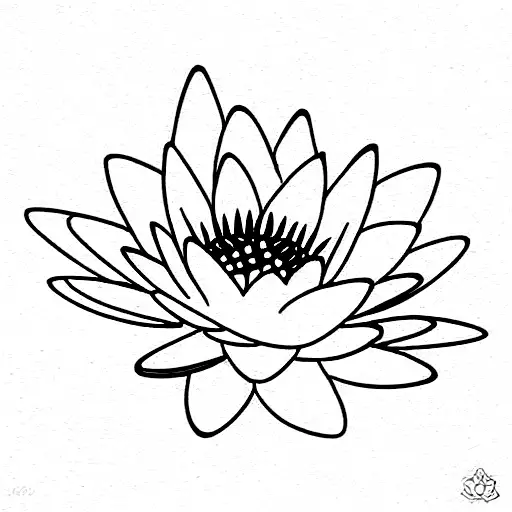 Water Lilly And Butterfly