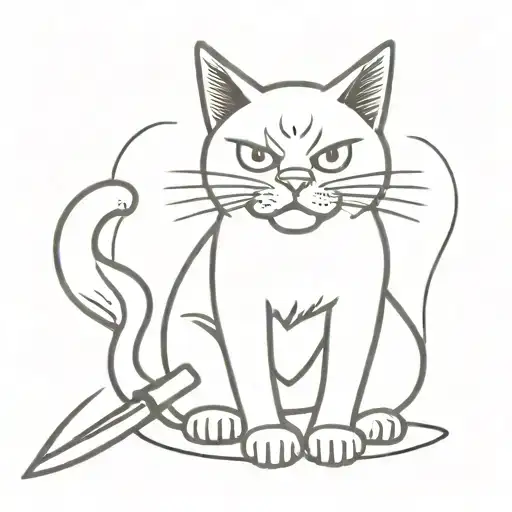 Angry Cat Knife