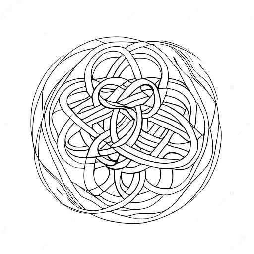 Moon Phases Intertwined With Wiccan Symbols