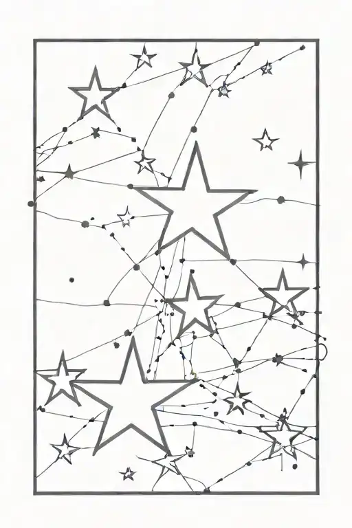 Stars Constelation Connected Line