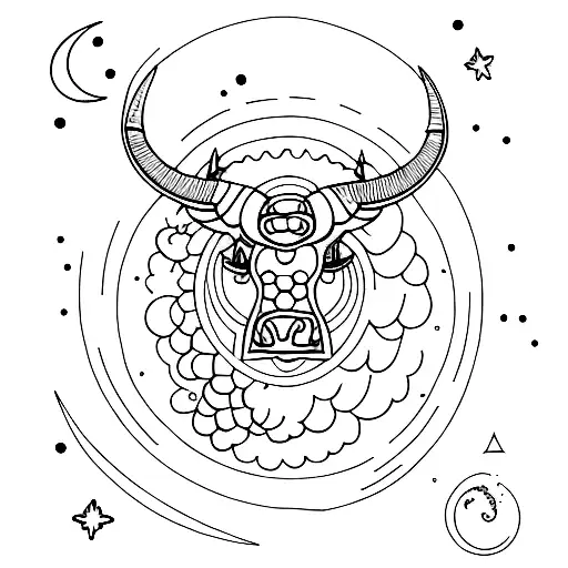 Taurus Moon And Stars