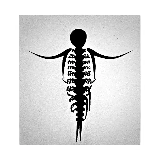 Spine With Blue Spinal Cord