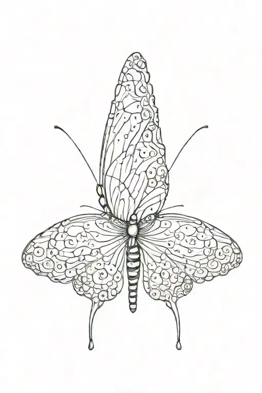 Butterfly From Hell With A Noose Ink Splatter