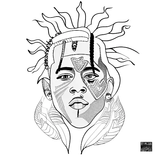 Abstract Representation Of Face Xxxtentacion