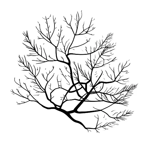 A Tree With Falling Leaves