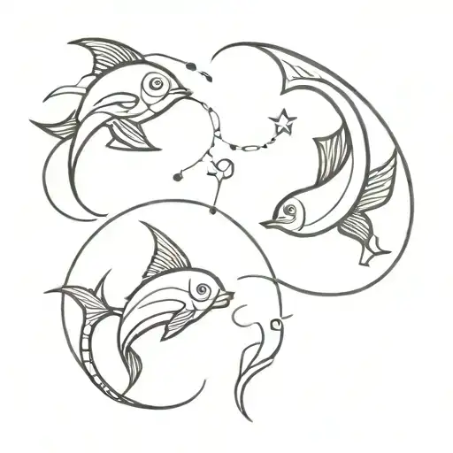 Pisces Aquarius Cancer Tattoo Design