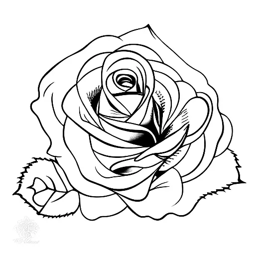 Incorporate Dolcie-rose's Name Into A Blackwork Rose Design