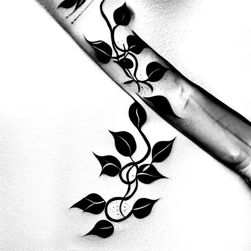 A Woman's Body Wrapped In A Single Vine