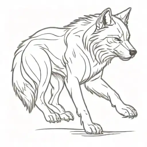 Create A Tattoo Of A Wolf Practicing Jiu Jitsu Fighter Grappling