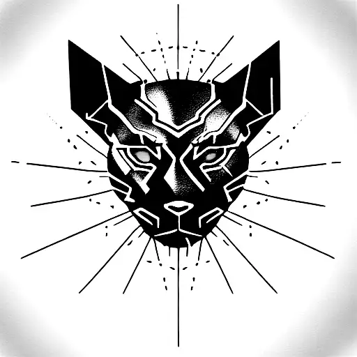 A Black Panther Fused With A Cpu