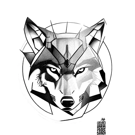 Wolf In Circle Similar To Marvel Black Panther