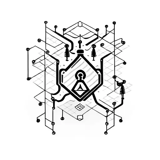 A Minimalist Tattoo Representing Cyber Security In A Creative Way