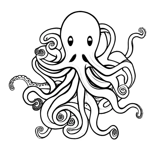 Octopus Hugging Heart