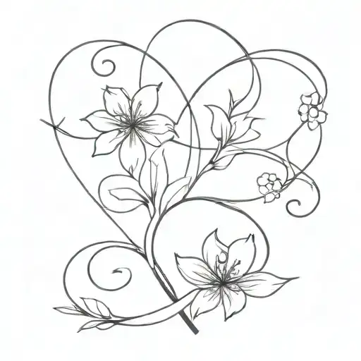 Flowers Intertwined With Quote Surrounded