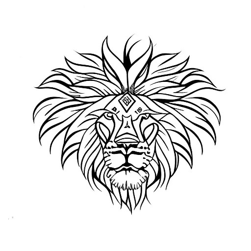 Lion And Flower