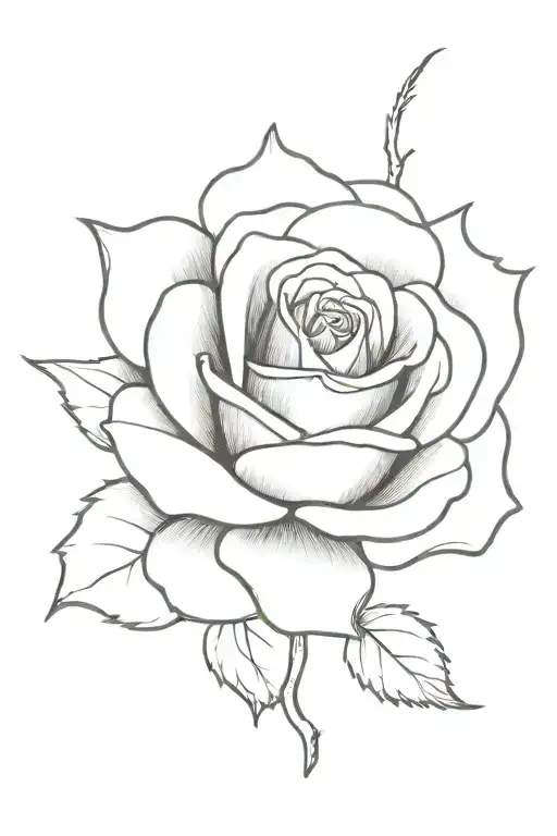 Spine Scar With Rose Growing Out Concrete