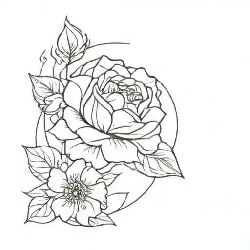 Leo Zodiac Sign Incorporated With July Birth Flower