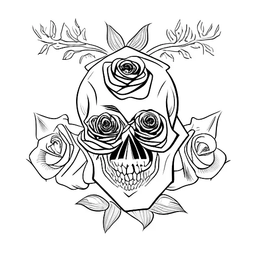 Skull And Rose