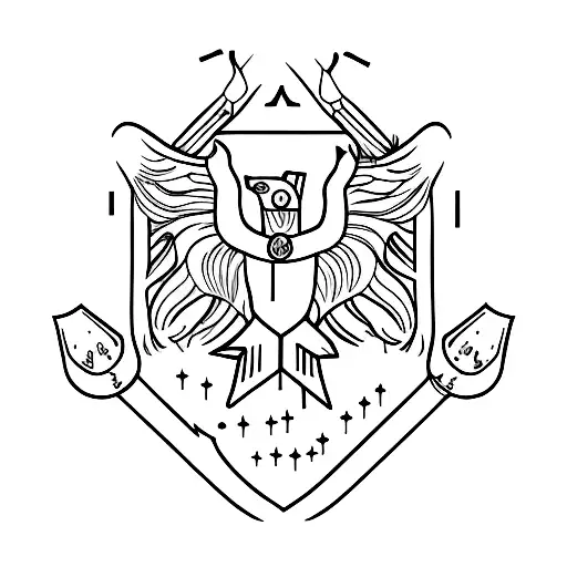 Joan Of Arc Sword Horse Fine Line