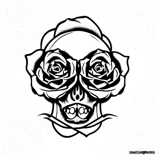 Rose And Skull For 5 Years Something That Represent Something Evil