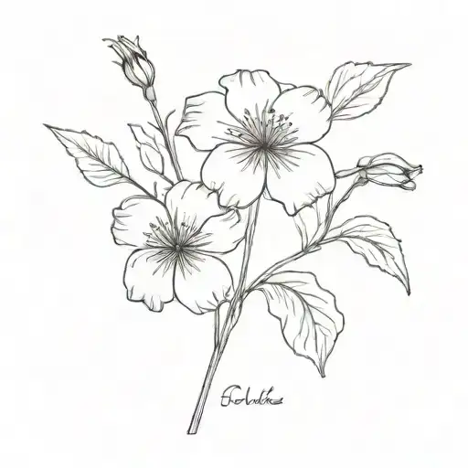 Fine Line Tattoo Of The November And September Birth Flowers