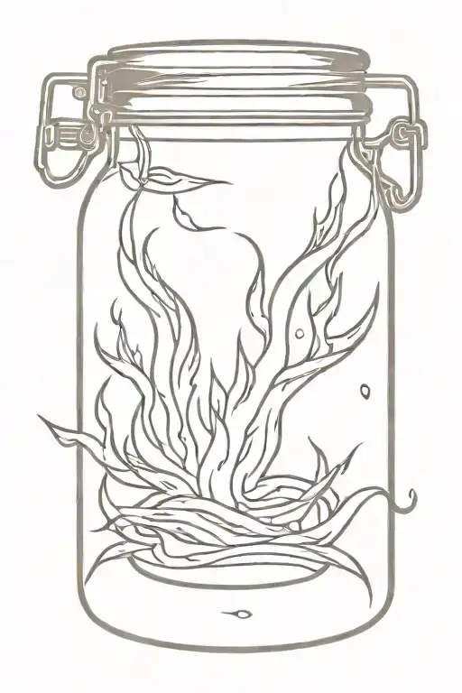 Jar With Fire In It