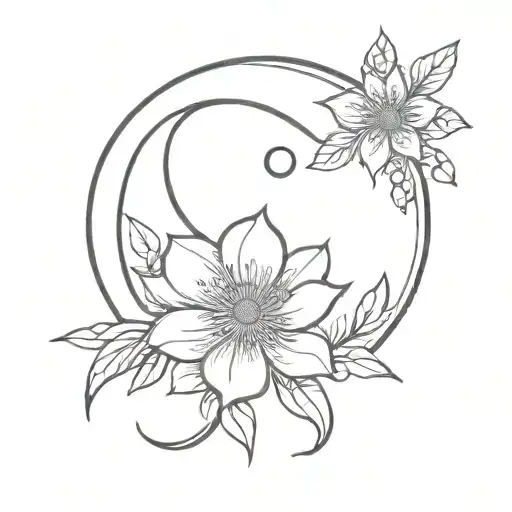 May Flower With Moon Intertwined