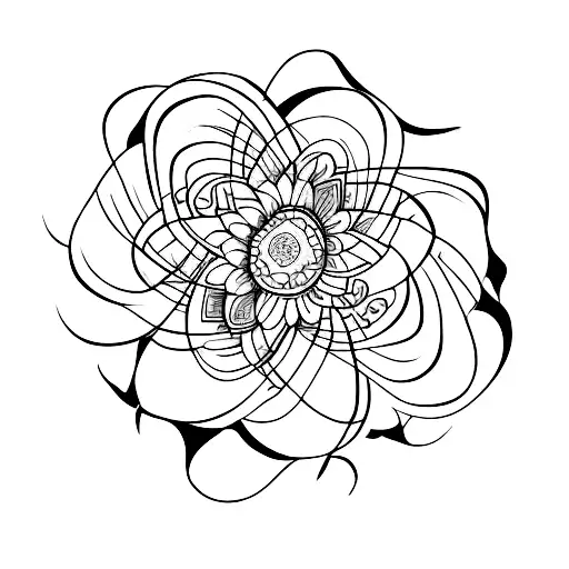 Abstract Representation Of Peace And Love Using Natural Elements Like Flowers And Plants