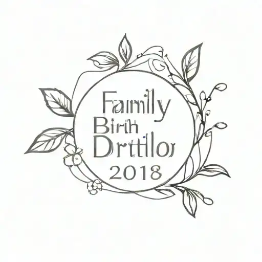 Family Birth Date Tattoo Design Representing