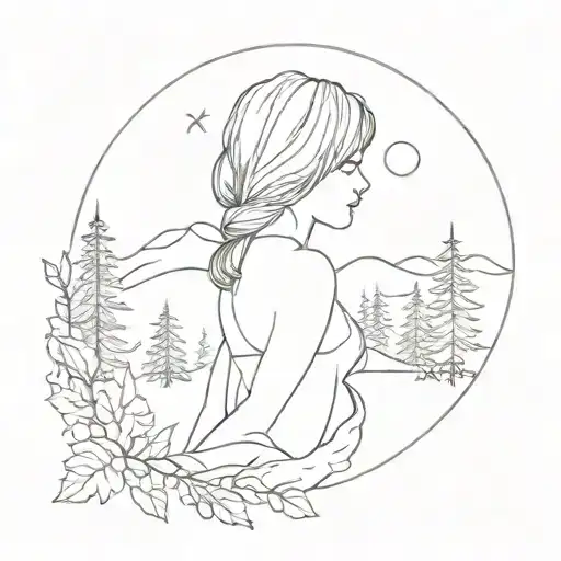 A Feminine Shoulder Tattoo That Gives You The Feeling Of Being Lost In The Woods Looking For Freedom