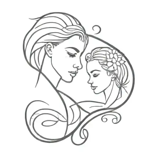 Sign Of Virgo And Scorpio Mother And Daughter Based On Black And White