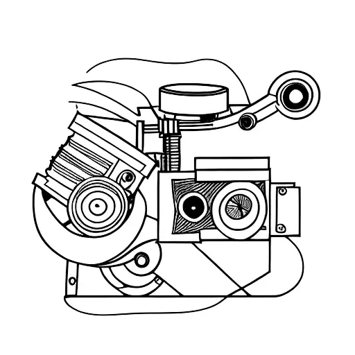 A Minimalist Tattoo Of A Movie Camera And A Book Merging Together