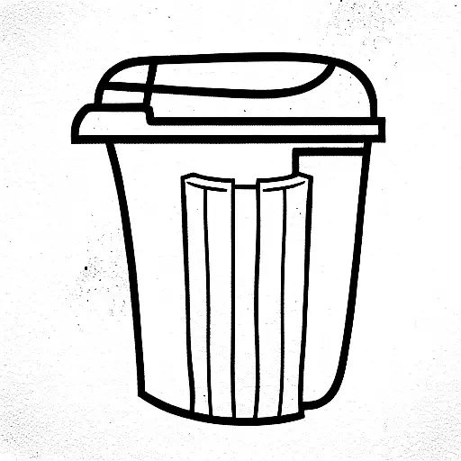 Trash Can New York City Skyline