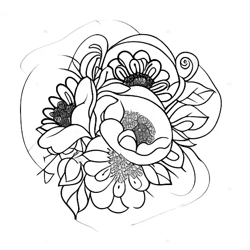 A Beautiful Bouquet Of Flowers In Various Stages Of Bloom