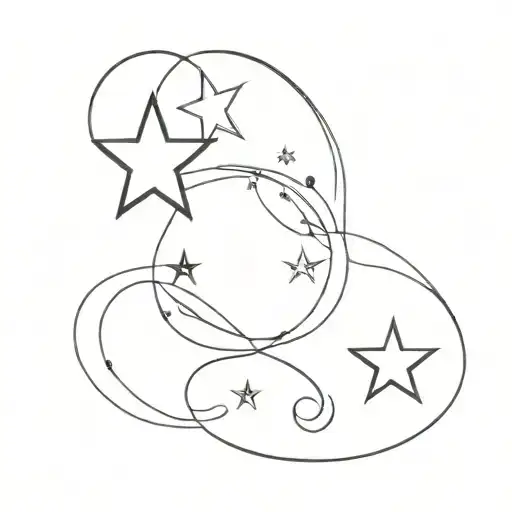 Detailed Semicolon And Infinity And Three Stars