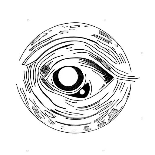 Human Eye With The Iris Being The Planet Saturn And Other Stars Next To It