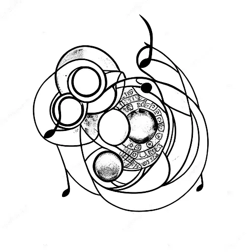 Moon Phases Forming Musical Staff