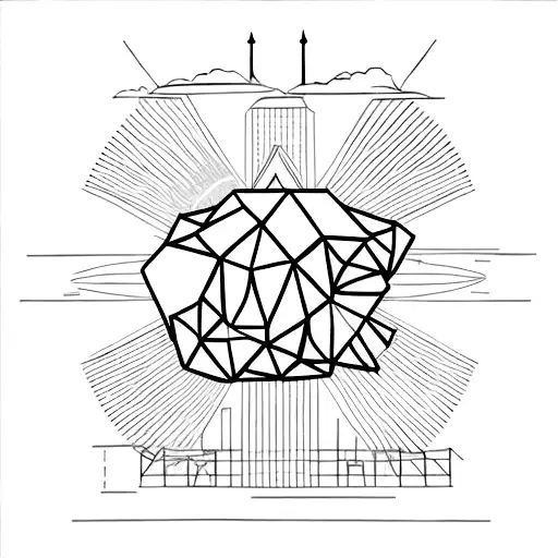 A Minimalist Tattoo Of A Series Of Iconic Buildings From Different Cities