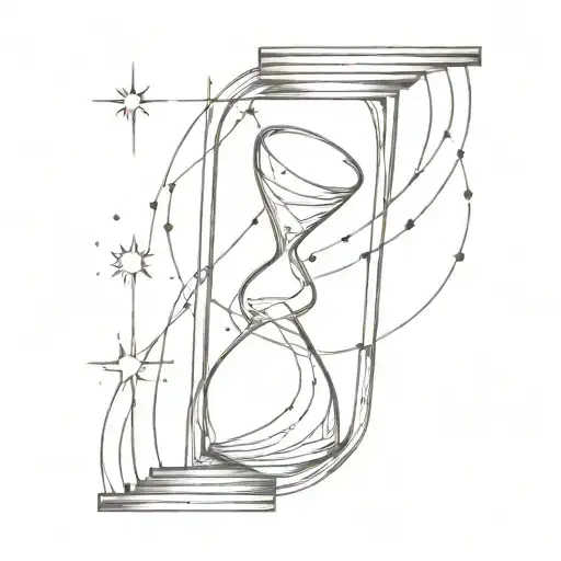 A Constellation Of Stars Forming The Outline Of An Hourglass