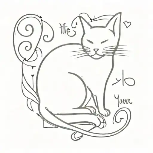 The Words I Believe In You With A Cat Outline And Having A Heart Beat Line Added