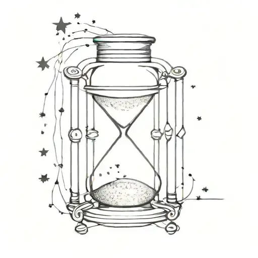 A Constellation Of Stars Forming The Outline Of An Hourglass